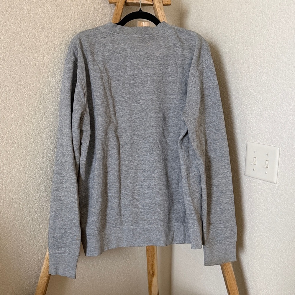 H&M Men’s Full Zip Gray Bomber Style Sweatshirt - Picture 4 of 4